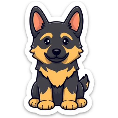 German Shepherd puppy sticker
