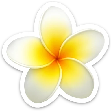 plumeria flower sticker