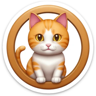 котик в колі sticker