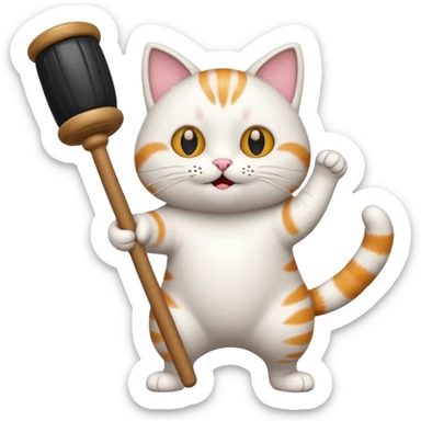 кот с вантузом танцует sticker