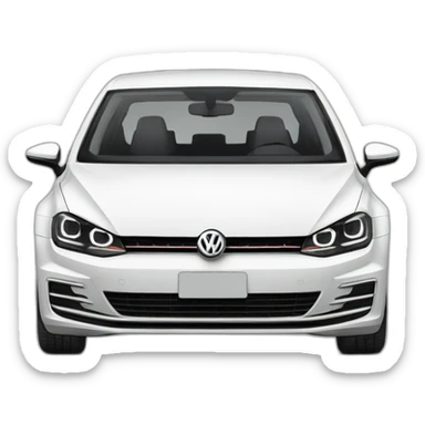 volkswagen golf mk7 white side view sticker
