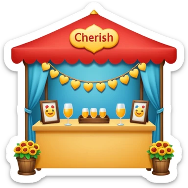 cherish festival booth sticker