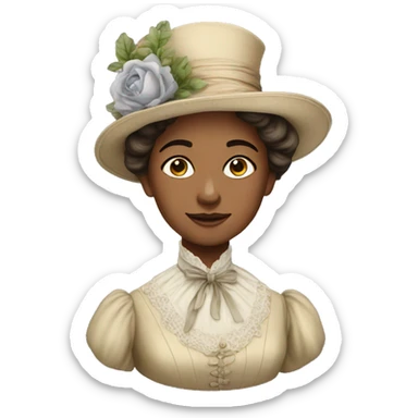 Victorian lady sticker