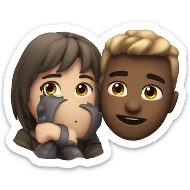 Two night fury in love sticker