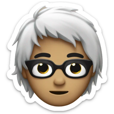 emo emoji with canadian logo sticker