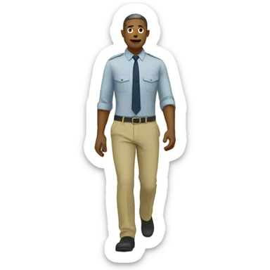 Man in Kahki pants walking in part sticker