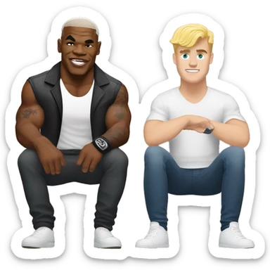 Mike tyson and jake paul sticker