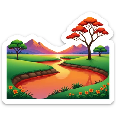 Pôr do sol com Naturezw sticker