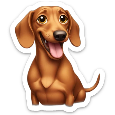 Dachshund joking sticker