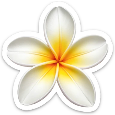 Shell plumeria  sticker