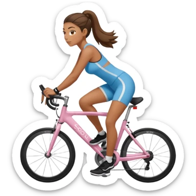 girl biking in soulcycle class  sticker