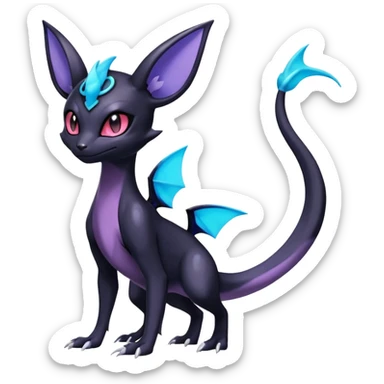 Shiny Salandit-Noivern-Umbreon-Espeon-Hybrid (Full body) sticker