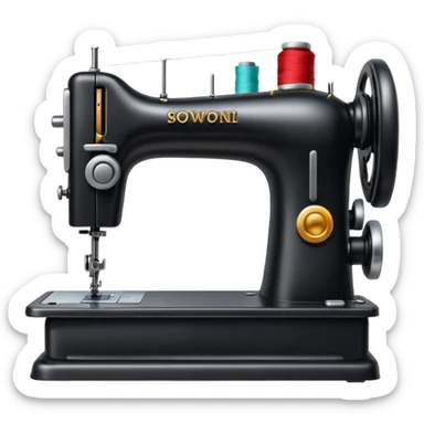 black sewing machine emoji sticker