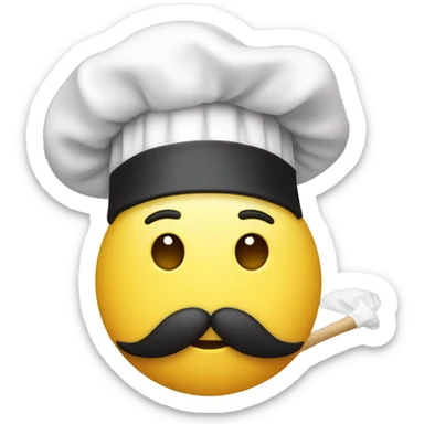 chef's hat and Shushing Face sticker