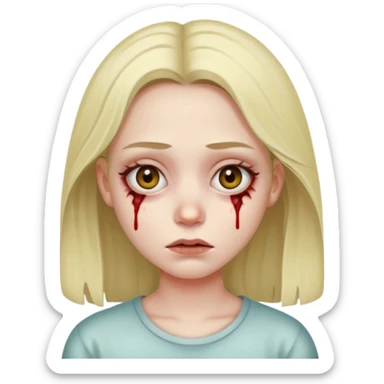 infected girl sticker