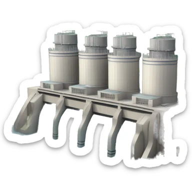 hydroelectric power station sticker