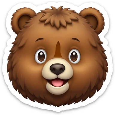 Cute bear emoji sticker