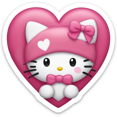 hello kitty heart sticker