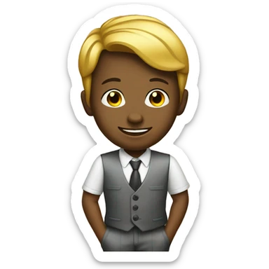 young boy millionaire sticker