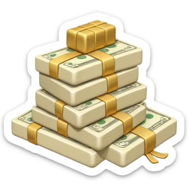 plain ivory money sticker