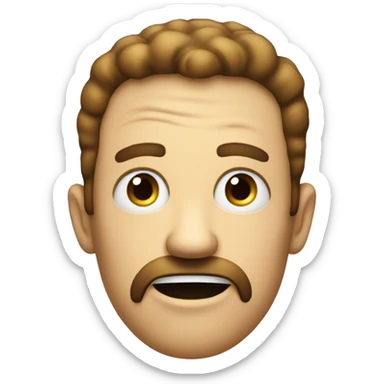 Default emoji with very very disturbed face like he just found out something really weird and  sticker