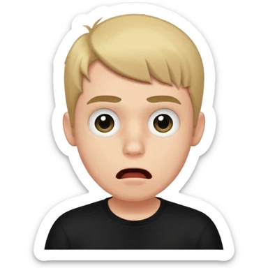 boyfriend from friday night funkin making the "ZAMN!" face  sticker