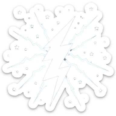 lightning bolt in the nights sky  sticker