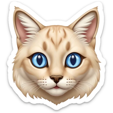 point lynx siamese sticker