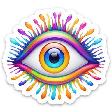 trippy eyes sticker