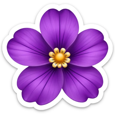 Violet flower sticker