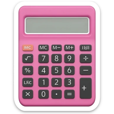 Pink scientific calculator sticker