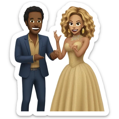 Beyoncé singing with Chappell Roan sticker