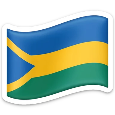 Bandera de tres líneas Ariba azul medioverde abajo amarillo  sticker