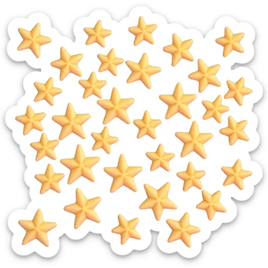 stelline pasta with a slight shine sticker