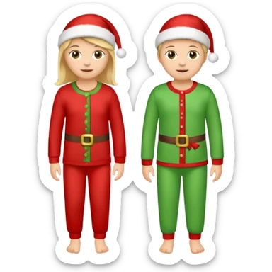 xmas pajamas - no person just clothes,  sticker