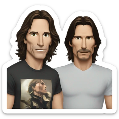 Steve vai VS Christian bale sticker