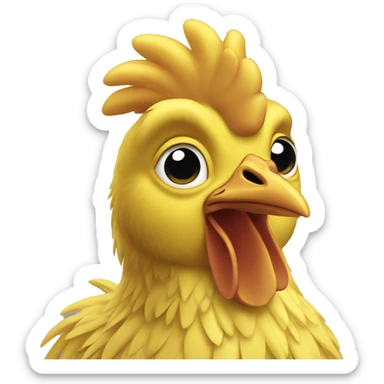 yellow hen,front sticker