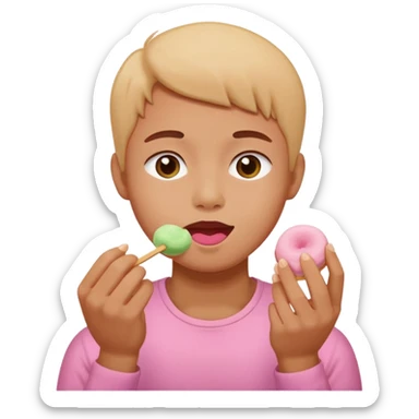 eating mochi sticker