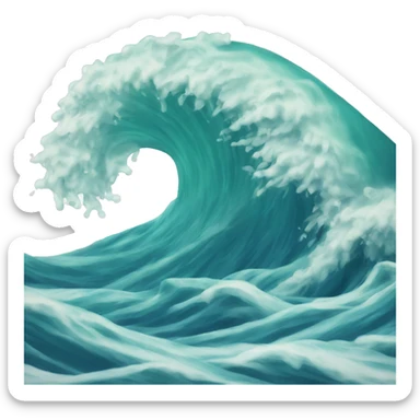  Sea waves sticker