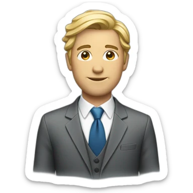 man in professional attire sticker