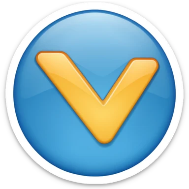 Checkmark blue sticker