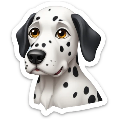 cara de un perro dalmata  sticker