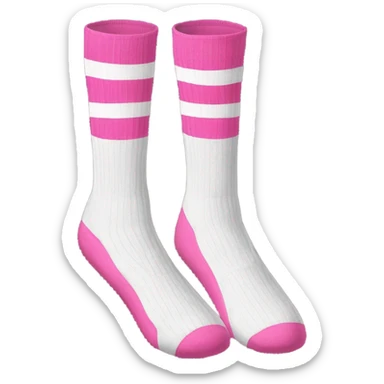 Pink socks baseball sticker