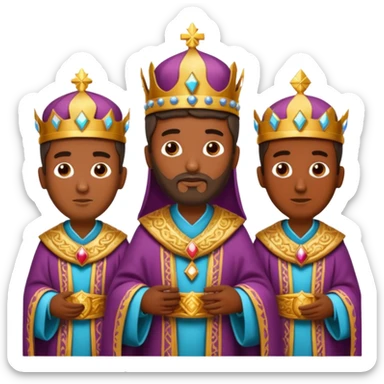 non the three wise man, king sticker