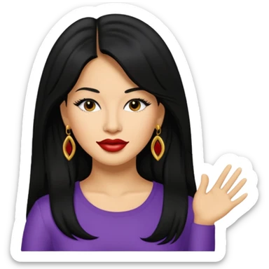 Selena Quintanilla with long hair sticker
