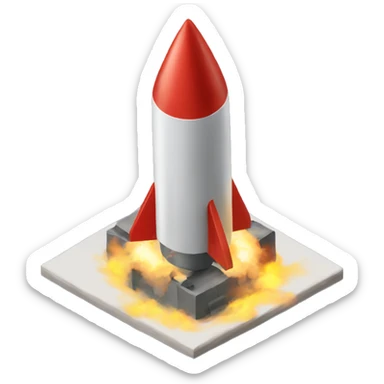 missile isometric sticker
