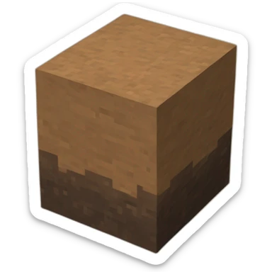 Minecraft block of dirt sticker
