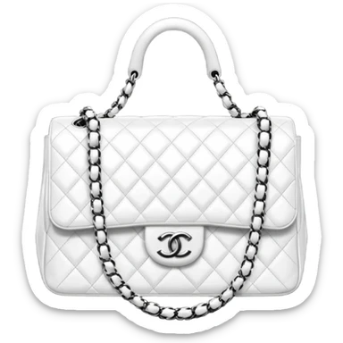 chanel white bag sticker
