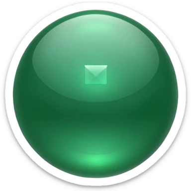 emerald sphere, strong cool green sticker