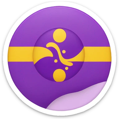 Intersex pride flag with yellow background and purple circle in the middle  sticker